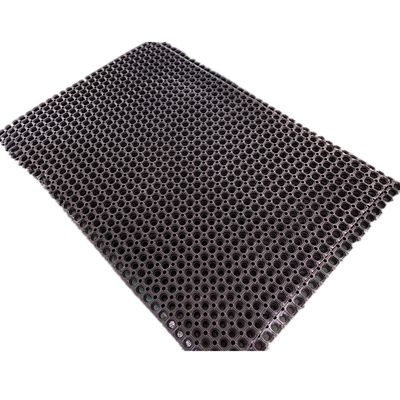 Black Waterproof 8mm Thickness Rubber Mat Anti-Fatigue Floor Mat for Kitchen Garage Garden Industrial Use