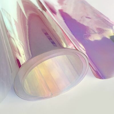 Transparent Rainbow Dichroic Iridescent PVC Film Plastic Sheet for Custom Size Raincoat and Decoration